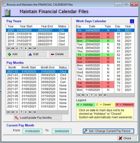 ioClock Calendar file page Innovative Options software